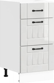 854232 vidaXL Кухненски шкаф "Lucca" с висок гланц, бяло, инженерно дърво