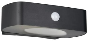 LED стенно външно осветително тяло със соларен панел (височина 6 cm) Bilbao – Trio