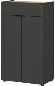 Антрацитен висок шкаф за баня 60x98 cm Forano – Germania