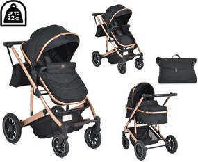 Комбинирана бебешка количка Thira MONI - черен