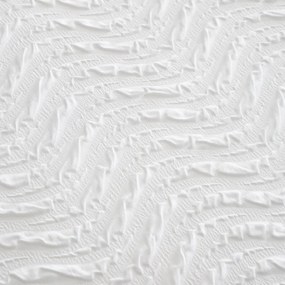 Бяло единично крепово спално бельо 135x200 cm Heatset Wave – Catherine Lansfield
