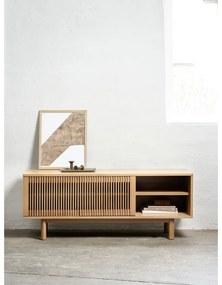 Маса за телевизор от декор от дъб в естествен цвят 143x55 cm Tiber – Unique Furniture