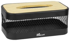 Horecano - Метална поставка за кърпички 25x10xh14см MATT BLACK HOME-(KM109A)
