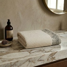 Памучна кърпа от тери в цвят слонова кост 50x100 cm Valencia – My House