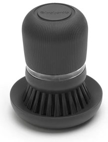 Дозатор за течен сапун с четка за миене на съдове Brabantia Sinkside 1003317, 100 мл, Полиестерни четчици, Поставка, Тъмносив