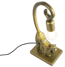 Винтидж настолна лампа месинг - Animal Monkey Hale
