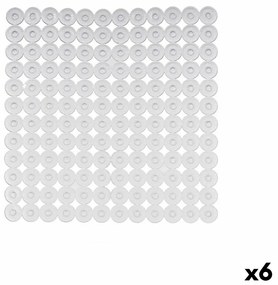 Нехлъзгаща се постелка за душ Прозрачен PVC 54 x 54 x 1 cm (6 броя)