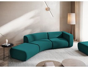 Тюркоазен кадифен шезлонг (ляв ъгъл) Ekahi – Makamii