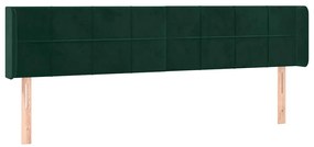 3118831 vidaXL Горна табла за легло, тъмнозелена, 183x16x78/88 см, кадифе