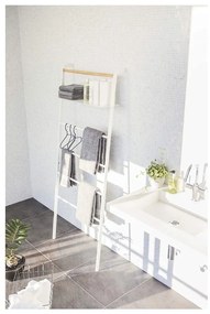 Бяла закачалка за дрехи с рафт Стълба Tower - YAMAZAKI