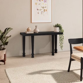 Черна конзолна маса от масивно манго 40x130 cm Inaya – MOME