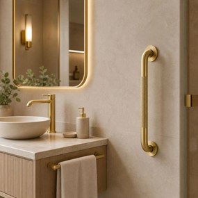 Прав дръжка за баня Brush Gold