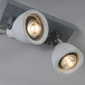 Индустриален прожектор сив бетон 2-светлина - Creto