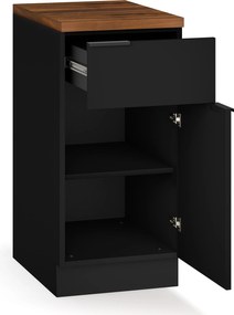 Blumfeldt WoodVista Шкаф за кухня, Здрава MDF работна повърхност, Soft-Close панти, Алуминиеви дръжки