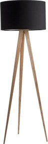 Черна лампа с дървени крака Tripod Wood - Zuiver