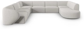 Светлосив ъглов U-образен диван, ляв ъгъл Shane - Micadoni Home