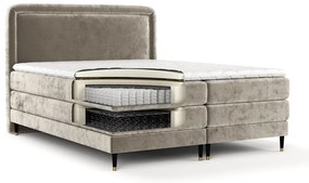 Светлокафяво боксспринг легло 140x200 cm Dove – Maison de Rêve