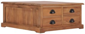 286274 vidaXL Маса за кафе, 68x68x30 см, тиково дърво масив