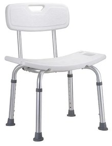 Столче за душ 51x67 см сребристо/бяло