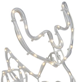 Коледна подова лампа Елен с шейна 116 см вкл. LED с таймер IP44 - Sori