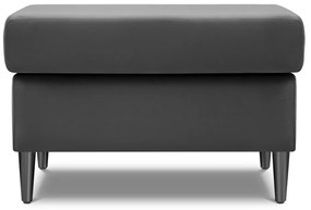 Светлосива кадифена табуретка Kyoto – Cosmopolitan Design