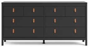 Черен нисък скрин 159x80 cm Madrid – Tvilum