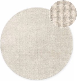 Кремав ръчно изработен вълнен кръгъл килим ø 160 cm Greenwich – Ted Baker