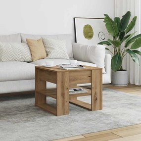 856819 vidaXL Кафе маса, дъб артизан, 55,5x55x45 см, инженерно дърво