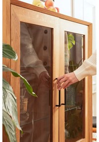 Витрина от дъбова дървесина в естествен цвят 97x125 cm Abies - The Beds