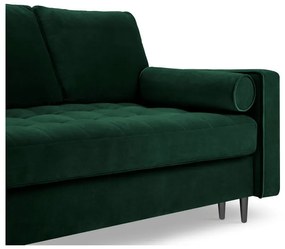 Разтегателен диван от зелено кадифе Santo - Milo Casa