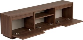 Маса за телевизор от декор от орех в тъмно естествен цвят 160x42x30 cm Sentinel – Kalune Design