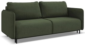 Зелен разтегателен диван с място за съхранение 226 cm Luana – Makamii