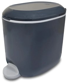 Тъмносиво пластмасово кошче за боклук с педал 3,5 l – Addis
