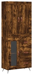 3199918 vidaXL Висок шкаф, опушен дъб, 69,5x34x180 см, инженерно дърво