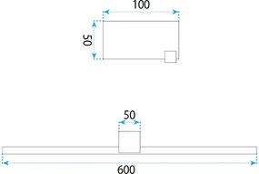 LED аплик за баня SWE044-1W 60cm GOLD