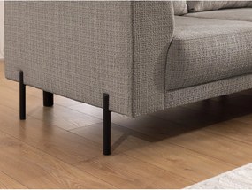 Кафяво-сив шенилов ъглов диван (десен ъгъл/L форма) Mauris – Ropez