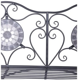 Черна метална градинска пейка Jalua – Garden Pleasure