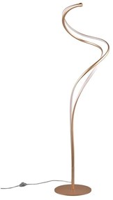 LED подова лампа с метален абажур в златисто (височина 160 cm) Nala - Trio Select