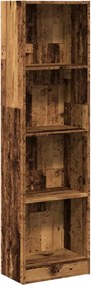 857790 vidaXL Библиотека, старо дърво, 40x24x143 см, инженерно дърво