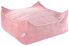 Розов детски пуф от рипсено кадифе Square – Wigiwama