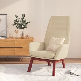 341385 vidaXL Релакс стол, кремав, текстил