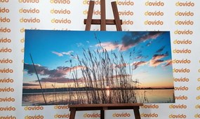 Картина на платно – Спокойна река до село