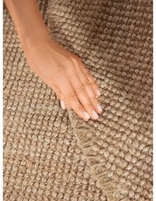 Кръгъл килим от юта в естествен цвят ø 160 cm Bouclé Jaipur – Hanse Home