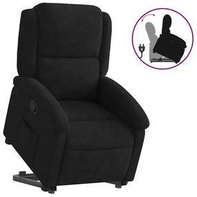 3204306 vidaXL Изправящ наклоняем стол, черен, кадифе