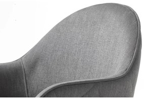 Сив тапициран трапезен стол с подлакътници Minto – Unique Furniture