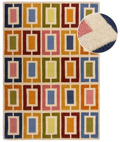 Ръчно изработен вълнен килим 120x170 cm Retro Blocks – Flair Rugs