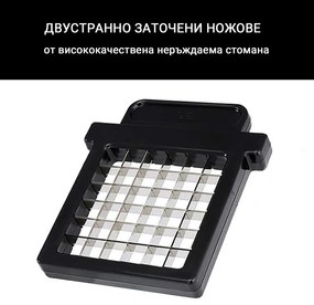 Преса за картофи Izibizi PS-321B, Неръждаема стомана, Гумени накрайници, Без BPA, Бял/Черен