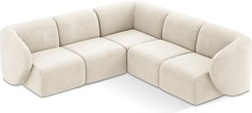 Бежов шенилов ъглов диван Lani – Makamii