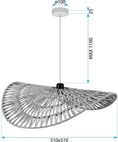 Пендел BOHO APP1739-1CP 50CM