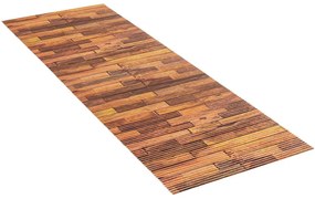 Кафява пластмасова постелка за баня 65x200 cm Lambris - Wenko